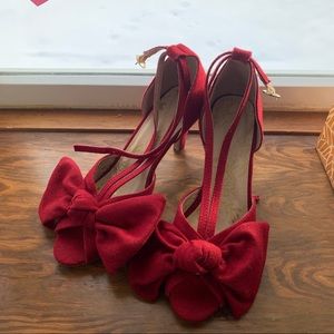 Joyfolie red Bow heels